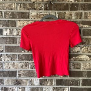 Cute red crop top
